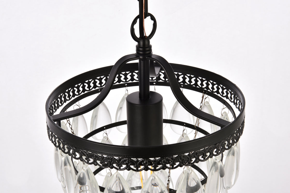 Reese 9 inch pendant in black