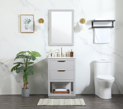 24 inch Single bathroom vanity in grey