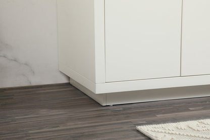 42 inch Single bathroom vanity in white with backsplash