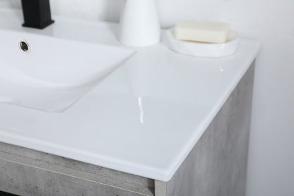 36 inch  Single Bathroom Vanity in Concrete Grey