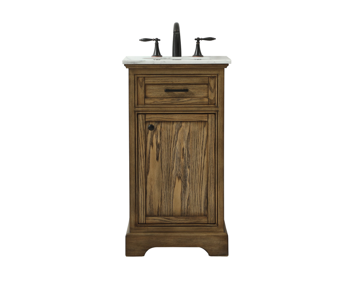 19 inch Single bathroom vanity in driftwood