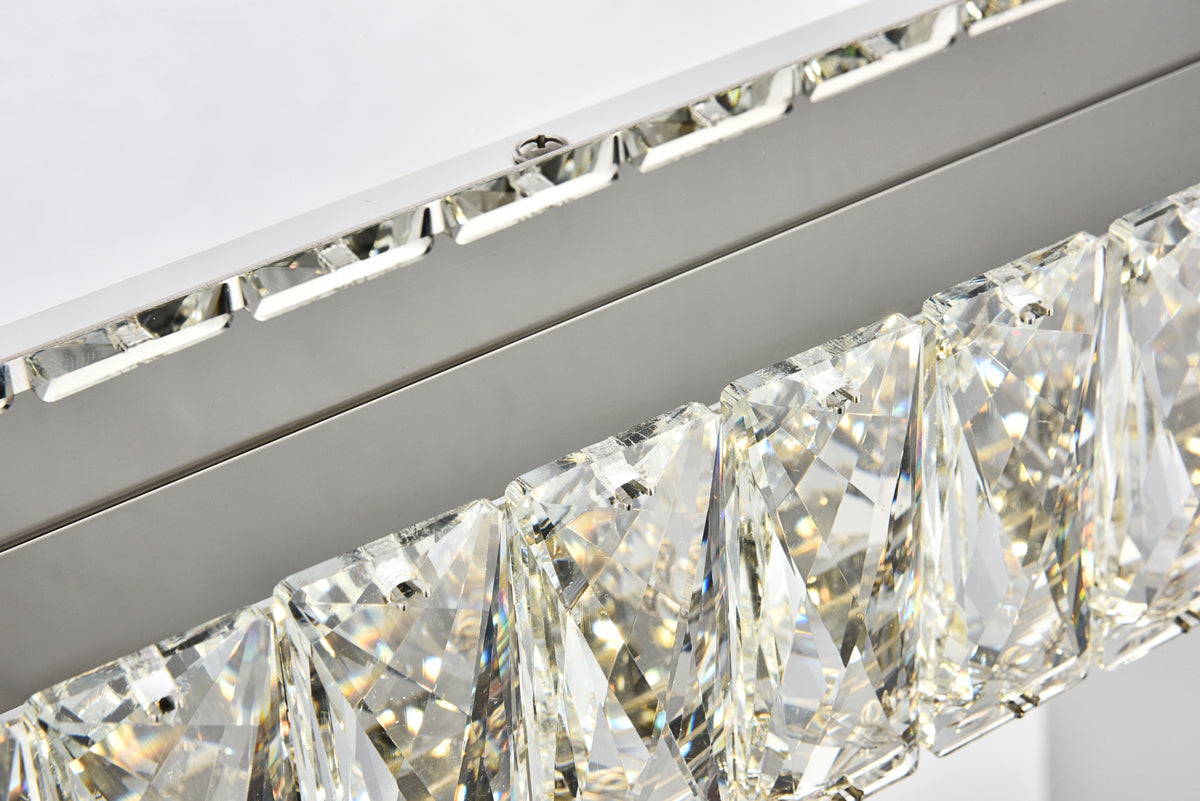 Monroe Integrated LED chip light Chrome Wall Sconce Clear Royal Cut Crystal