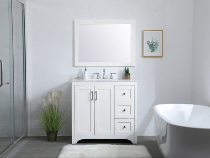 36 inch Single Bathroom Vanity in White