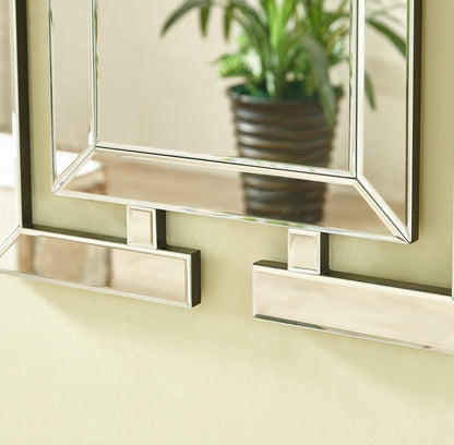 Sparkle 21 in. Contemporary Rectangle Mirror in Clear