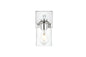 Ronnie 1 light Chrome and Clear Bath Sconce