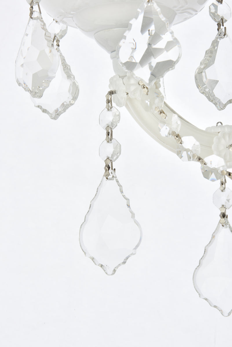 Maria Theresa 3 light white Wall Sconce Clear Royal Cut Crystal