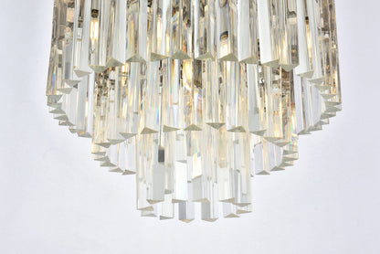 Sydney 9 light polished nickel Flush Mount Clear Royal Cut Crystal