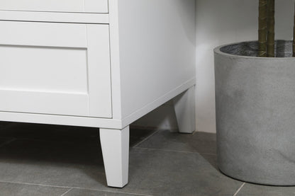 30 inch Single Bathroom Vanity in White