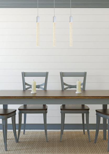 Weston 3 lights pendant in chrome