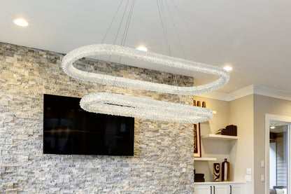 Bowen 51 inch Adjustable LED Chandelier in Satin Gold