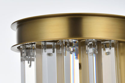 Sydney 8 inch crystal wall sconce in satin gold