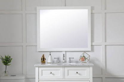 Aqua rectangle vanity mirror 30 inch in White