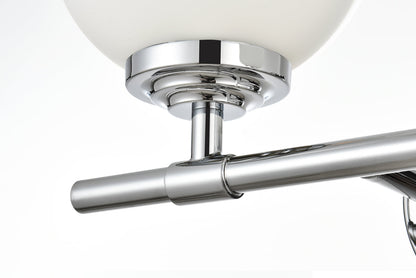 Ansley 2 light Chrome and frosted white Bath Sconce