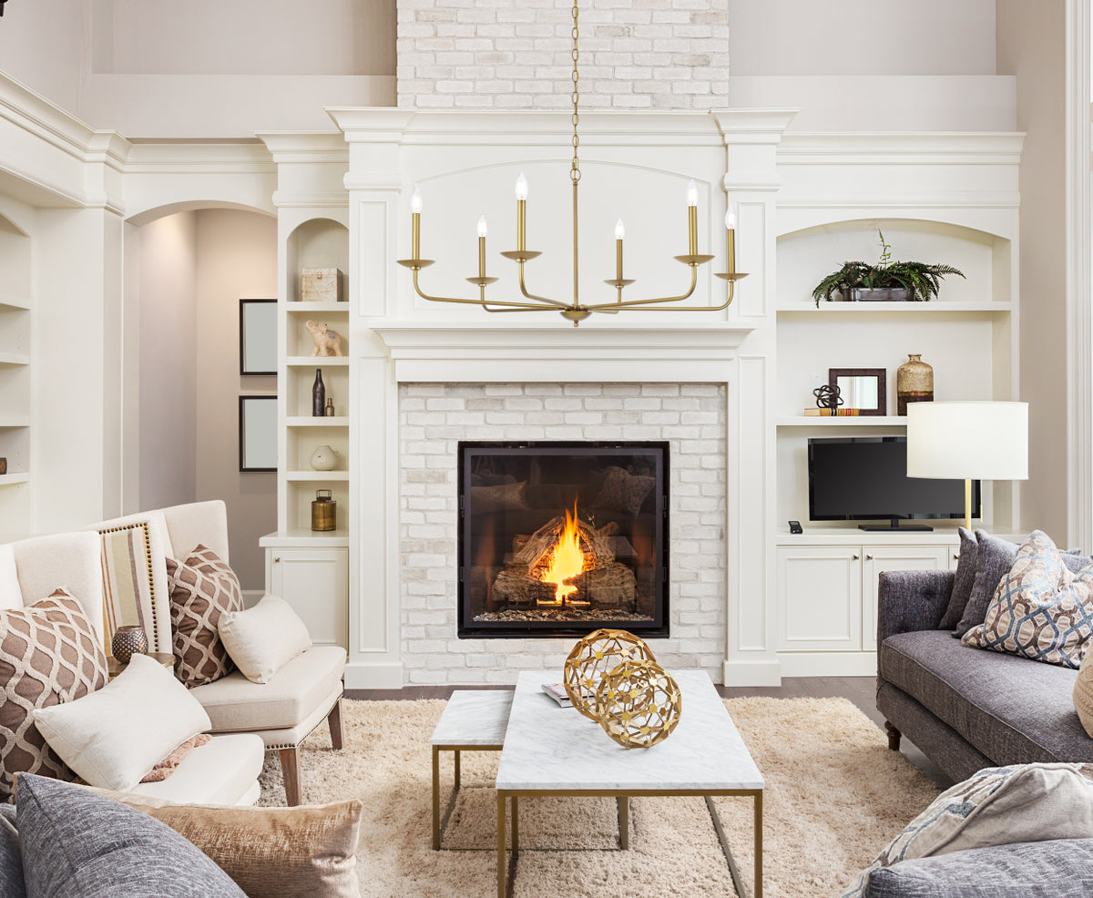 Cohen 42 inch pendant in brass