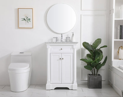 24 inch Single bathroom vanity in  White