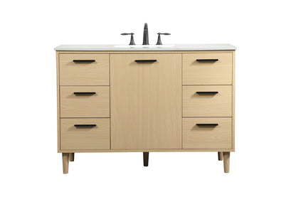 48 inch bathroom vanity in Maple