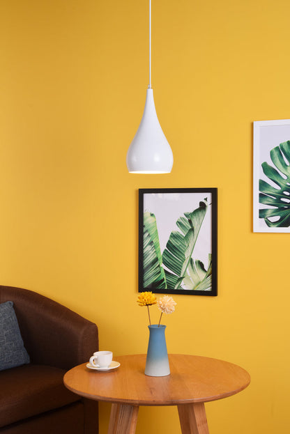 Nora 1 Light White Pendant