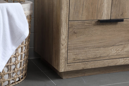 24 Inch SIngle Bathroom Vanity In Natural Oak