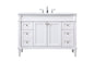 48 inch Single bathroom vanity in white