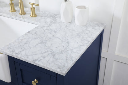 48 inch Single bathroom vanity in blue