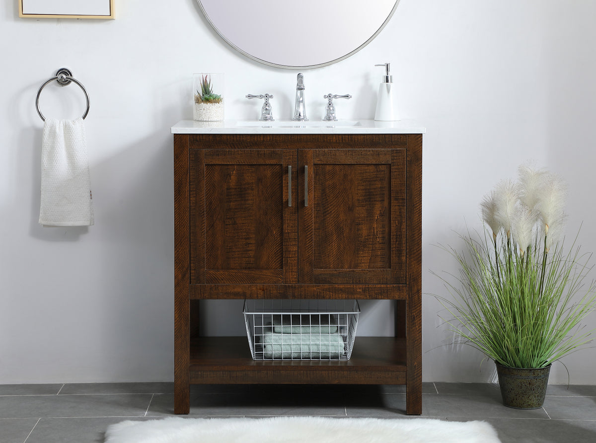 30 inch Single Bathroom Vanity in Espresso
