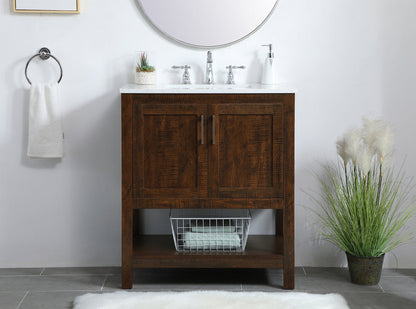 30 inch Single Bathroom Vanity in Espresso