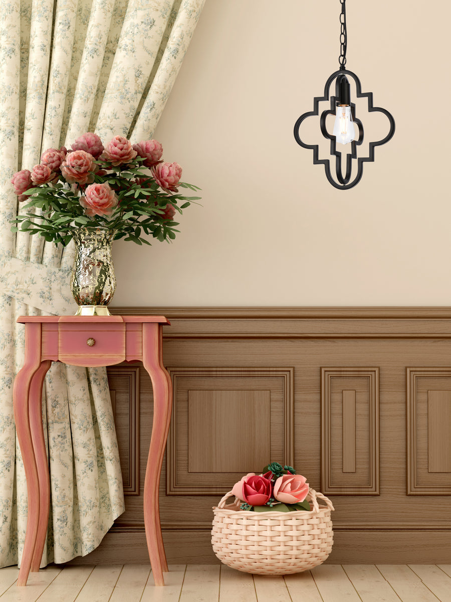 Sandara 1 light pendant in black