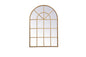 Metal windowpane mirror 28 inch x 41 inch in in Brass
