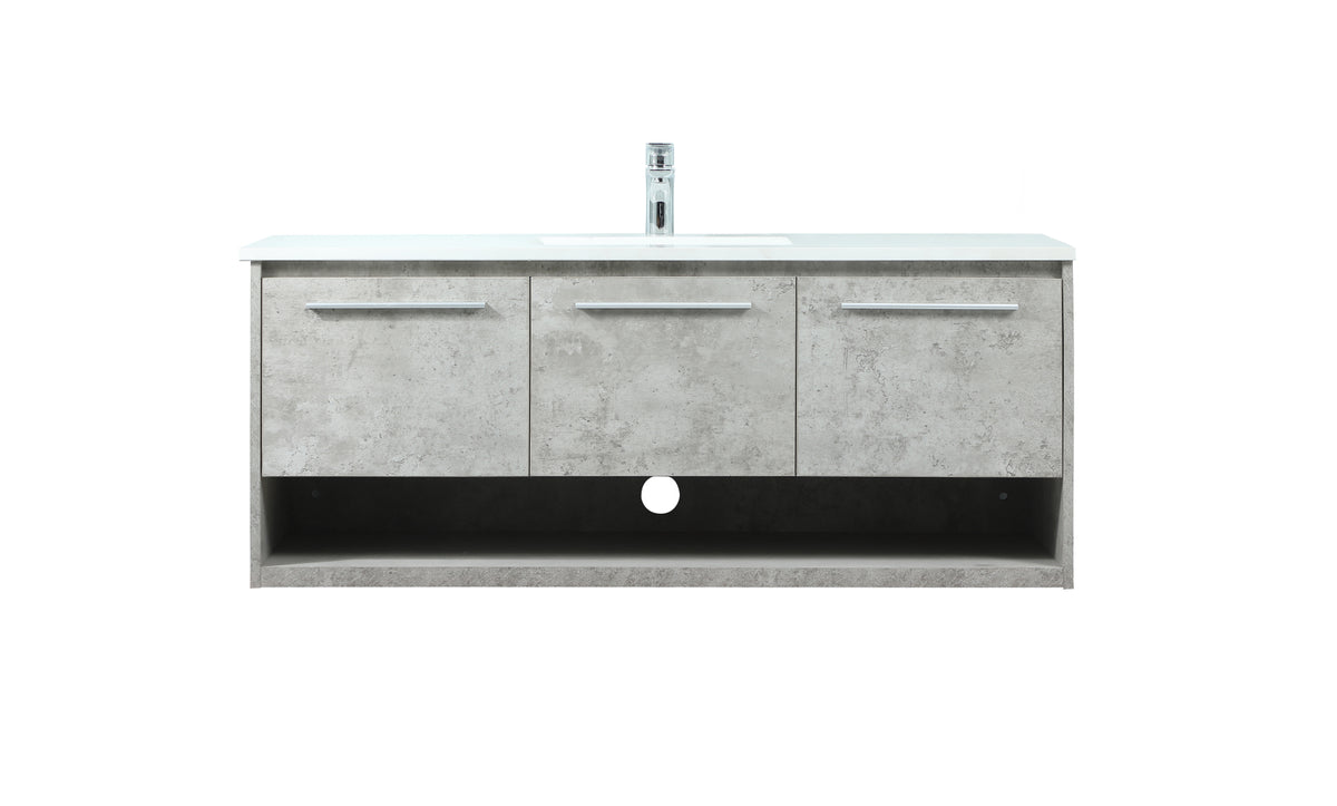 48 inch Single bathroom vanity in concrete grey