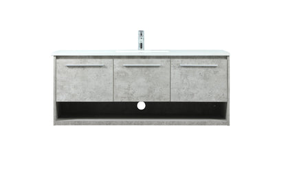 48 inch Single bathroom vanity in concrete grey