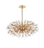 Vera 48 inch crystal starburst oval pendant in gold