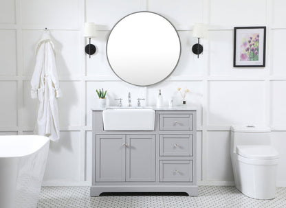 42 inch Single bathroom vanity in grey