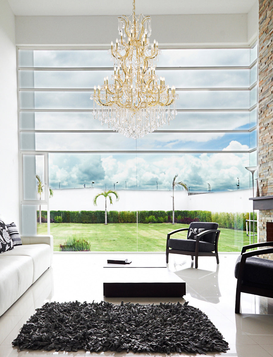 Maria Theresa 61 light Gold Chandelier Clear Royal Cut Crystal