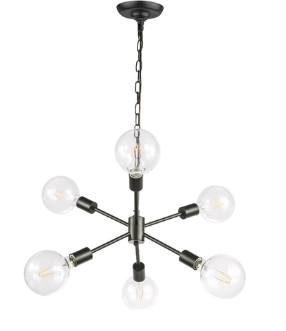 Nolan  6 light Black pendant