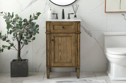 21 inch Single bathroom vanity in driftwood
