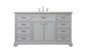 60 inch Single bathroom vanity in grey