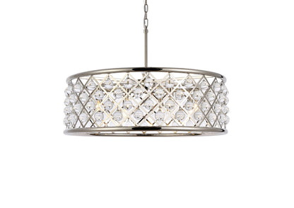 Madison 8 light polished Nickel Chandelier Clear Royal Cut Crystal
