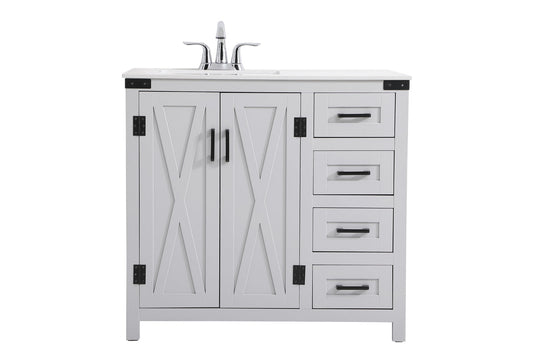 36 inch bathroom vanity in Grey