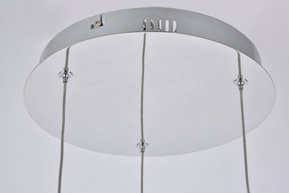 Amherst Collection LED 3-light chandelier 12in x 9in chrome finish