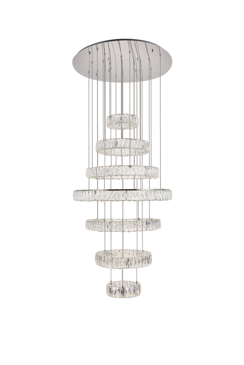 Monroe Integrated LED chip light Chrome Chandelier Clear Royal Cut Crystal