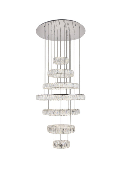 Monroe Integrated LED chip light Chrome Chandelier Clear Royal Cut Crystal