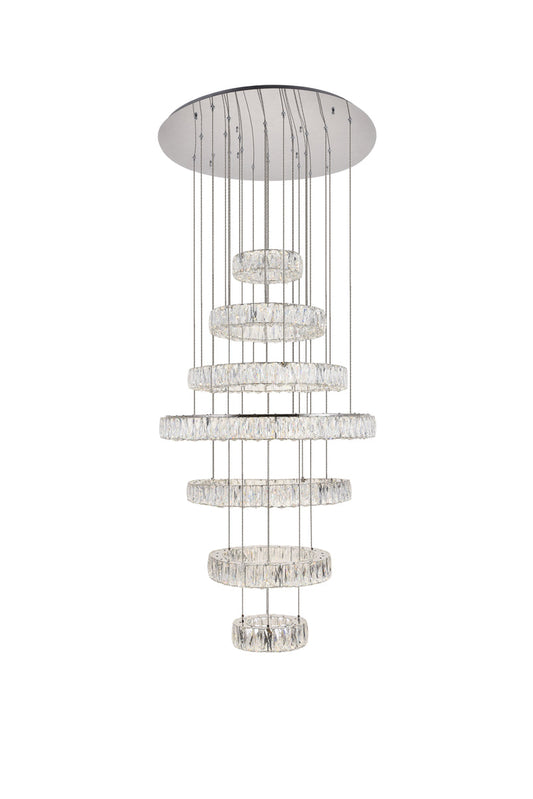 Monroe Integrated LED chip light Chrome Chandelier Clear Royal Cut Crystal