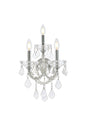 Maria Theresa 3 light Chrome Wall Sconce Clear Royal Cut Crystal