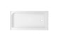 60x32 inch Single threshold shower tray right drain in glossy white