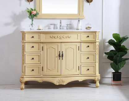 48 in. Single Bathroom Vanity set in light antique beige