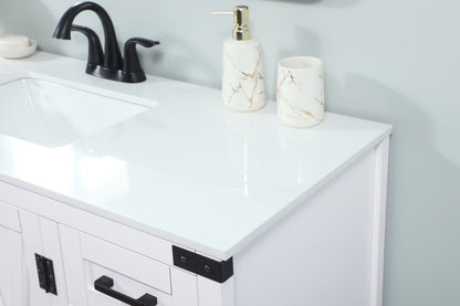 48 inch Single bathroom vanity in white