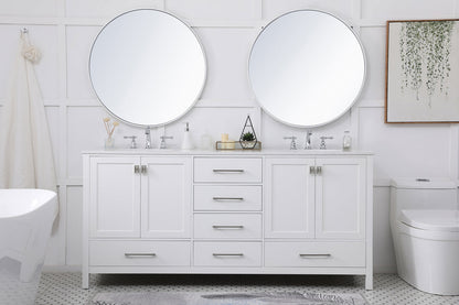 72 inch Double Bathroom Vanity in White