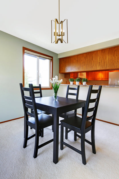 Hoffman 4 lights pendant in brass