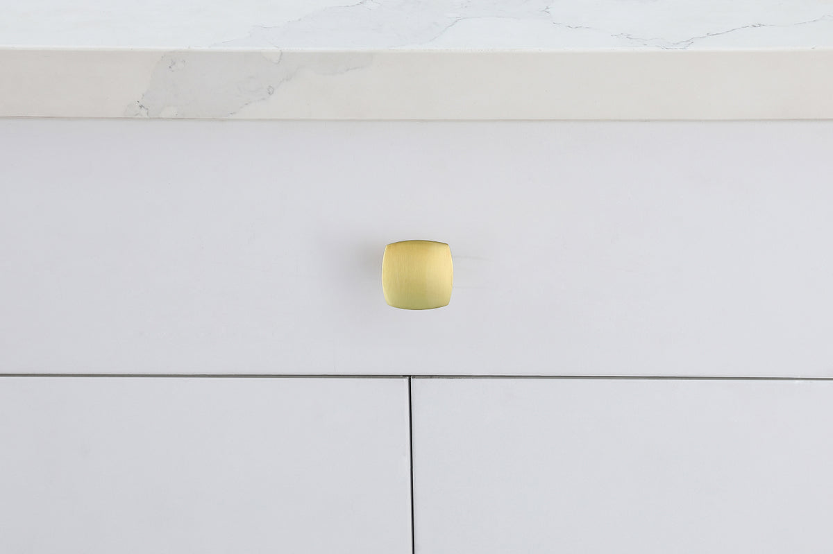 Irvin 1.3" Brushed Gold Square Knob Multipack (Set of 10)
