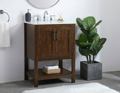 24 inch Single Bathroom Vanity in Espresso